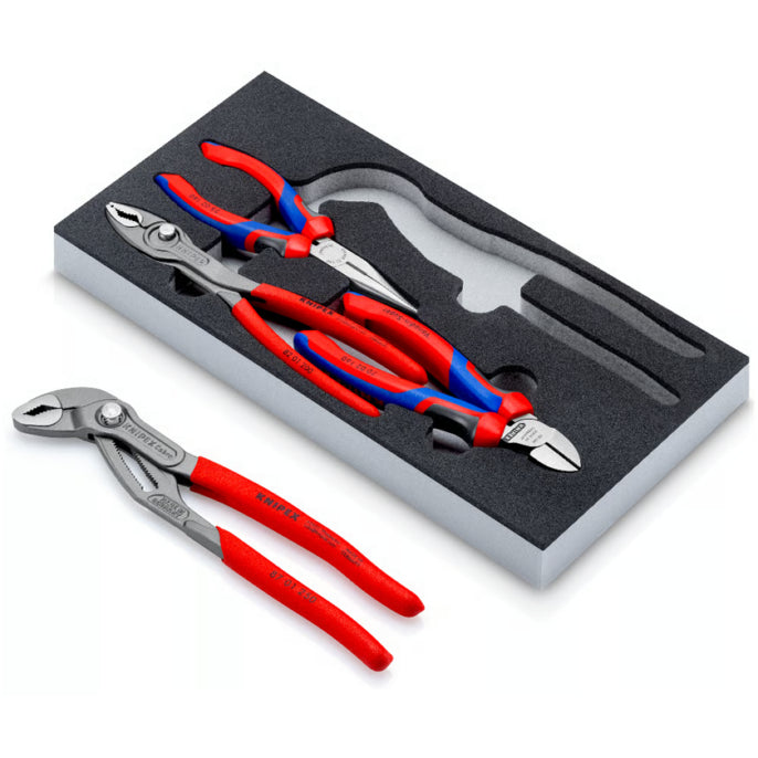 Knipex 00 20 01 V25 4 Piece “Basic II” Plier Set In Foam Tray