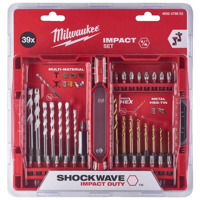 Milwaukee 4932479853 Shockwave Drill & Drive Set - 39 Piece