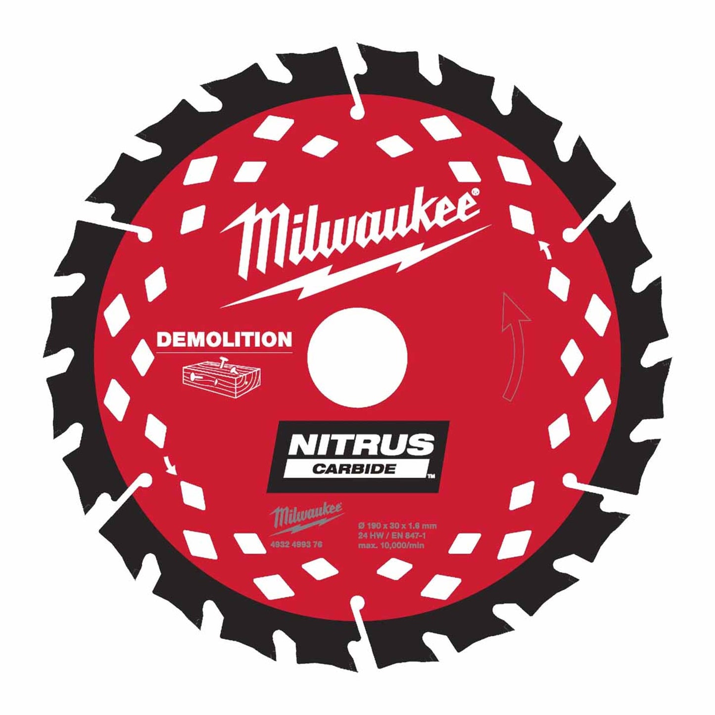 Milwaukee Nitrus Circular Saw Blade 190mm x 30mm 24T
