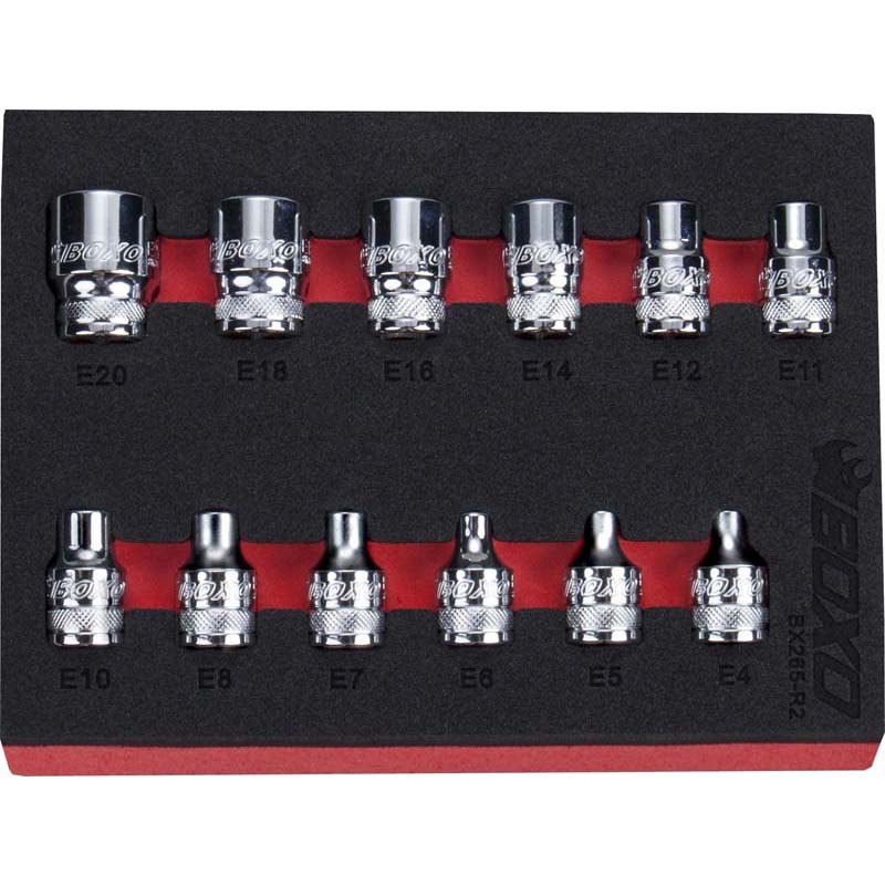 Boxo BX265-R2 3/8" E Torx Socket Set - 12 Piece
