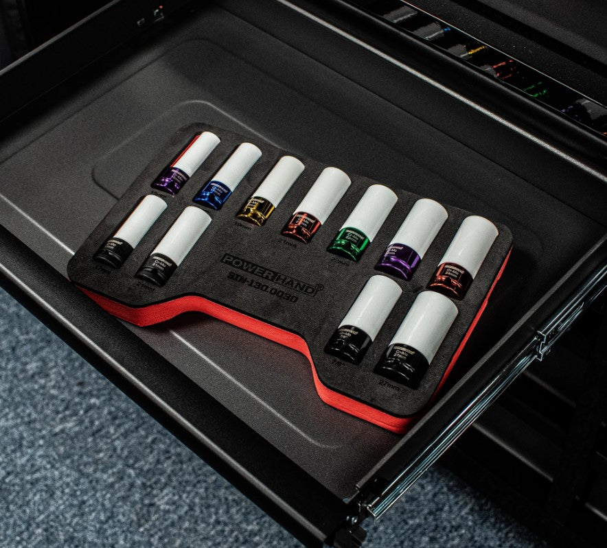 Powerhand SIN-130.0030 1/2" Master Alloy Wheel Socket Set In Foam - 11 Piece