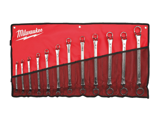 Milwaukee 4932492738 Double Ring Offset Spanner Set - 12 Piece