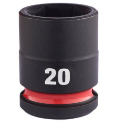 Milwaukee 20mm Shockwave Impact Duty 1/2" Drive Impact Socket Shallow