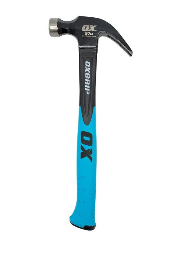 Ox Tools OX-T081220 Trade 20oz Fiberglass Handle Curved Claw Hammer