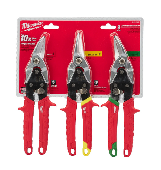 Milwaukee 48224533 Metal Snips Set - 3 Piece