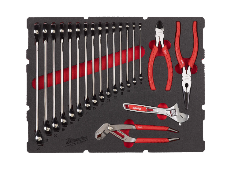 Milwaukee 4932493339 Max Bite Spanner & Plier Set Packout Foam Insert