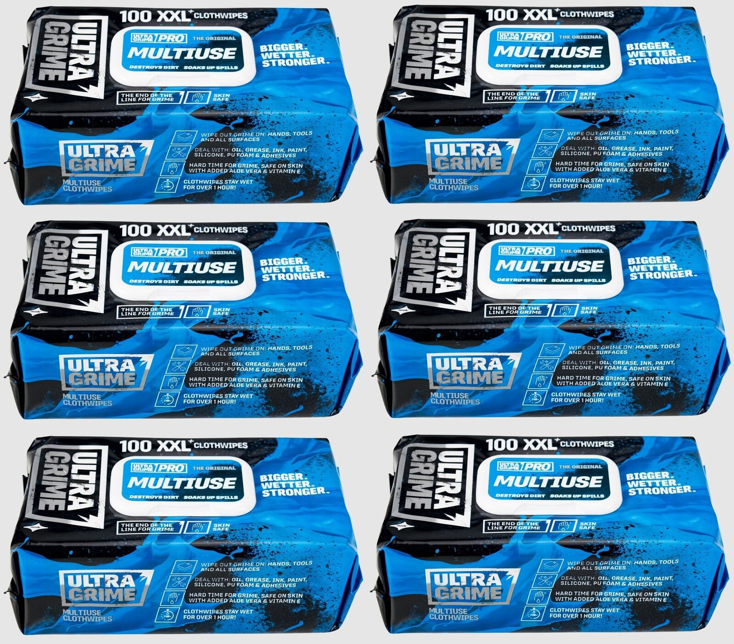 Uniwipe 5900 UltraGrime Pro Multiuse Wipes - 600 Wipes - 6 Packs