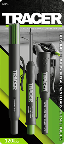 Tracer AMK1 Deep Hole Pencil Marker And Replacement Lead Pack