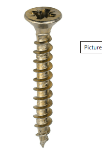 Timco 40030SOLOC Solo Chipboard & Woodscrews PZ Double Countersunk - Yellow (4 x 30mm)