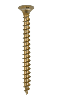 Timco 40045SOLOC Solo Chipboard & Woodscrews PZ Double Countersunk - Yellow (4 x 45mm)