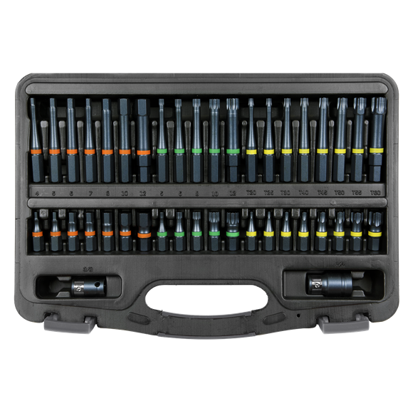 Premier Impact TRX-Star*/Hex/Spline Bit Set 3/8" & 1/2"Sq Drive 42pc