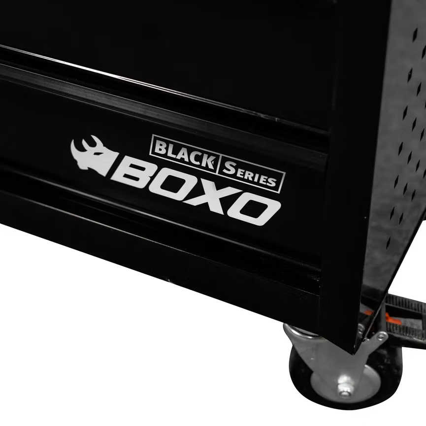 BOXO Black Series 27" 7 Drawer Toolbox Roll Cab And Composite Top - KIT-TB267-BKBK