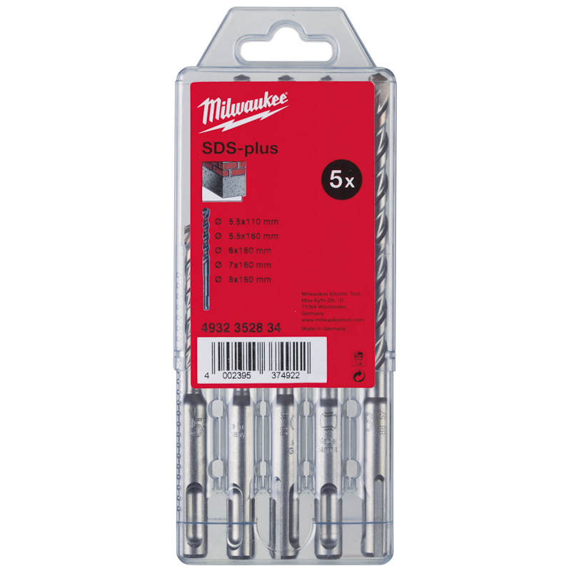 Milwaukee SDS Plus Demolition Drill Bit Set – 5pc