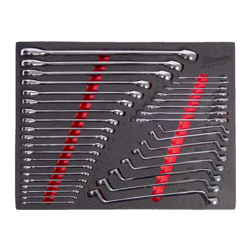 Milwaukee 4932500758 Mixed Spanner Set Foam Insert 36 Piece