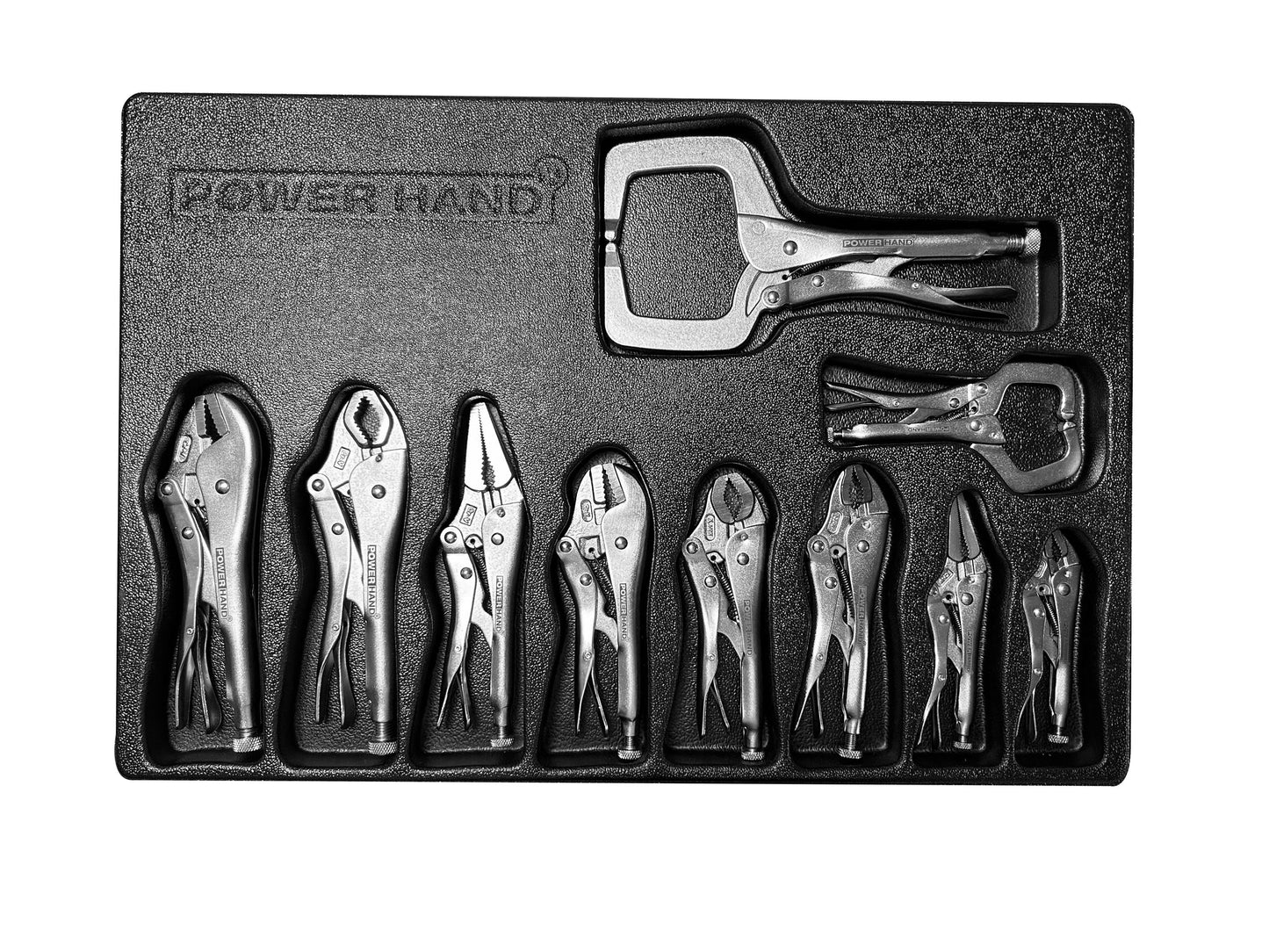 Powerhand SIN-900.0520 Locking Pliers Set In Moulded Tray - 10 Piece