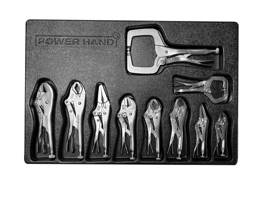 Powerhand SIN-900.0520 Locking Pliers Set In Moulded Tray - 10 Piece