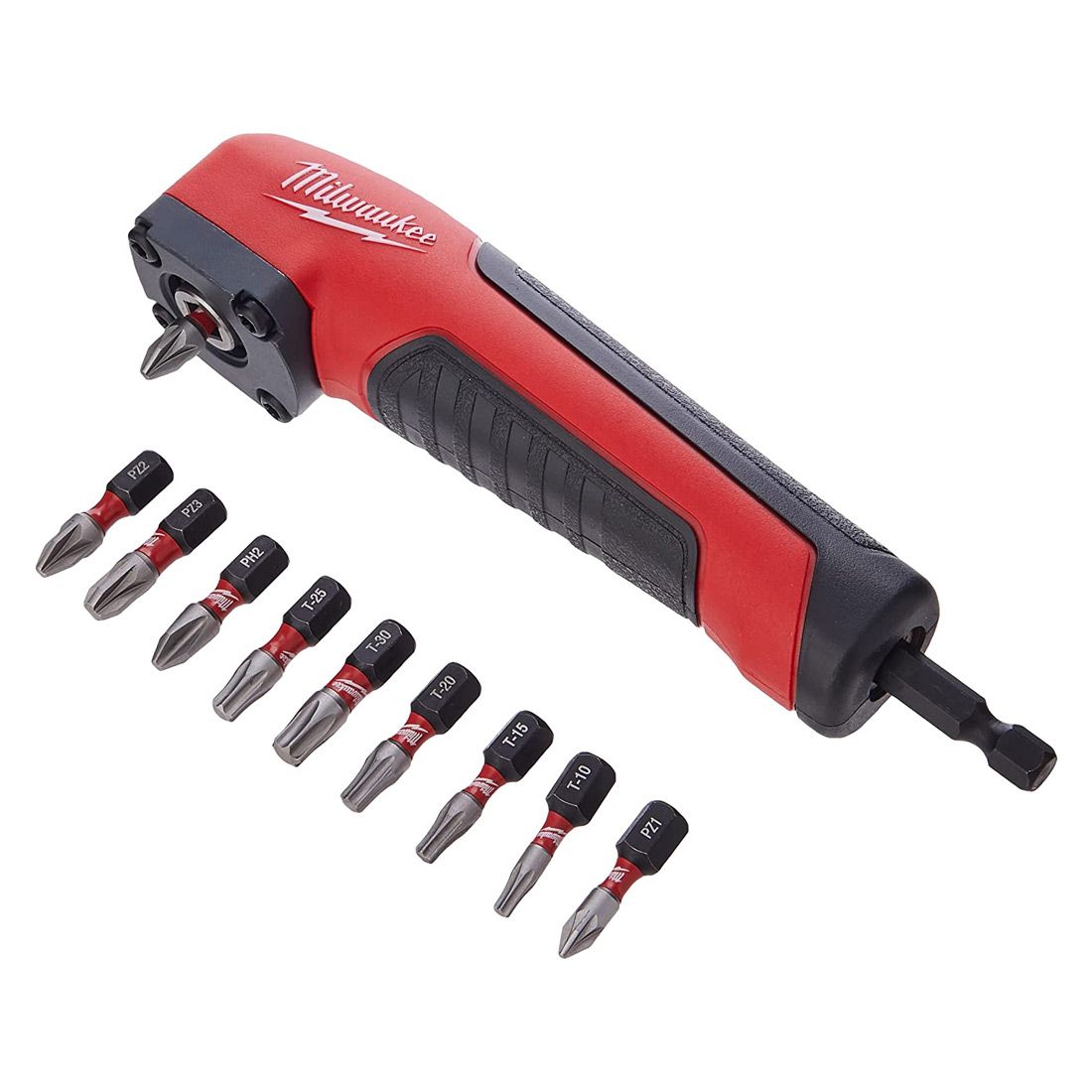 Milwaukee 4932471274 Shockwave Right Angle Drill Attachment - 11 Piece
