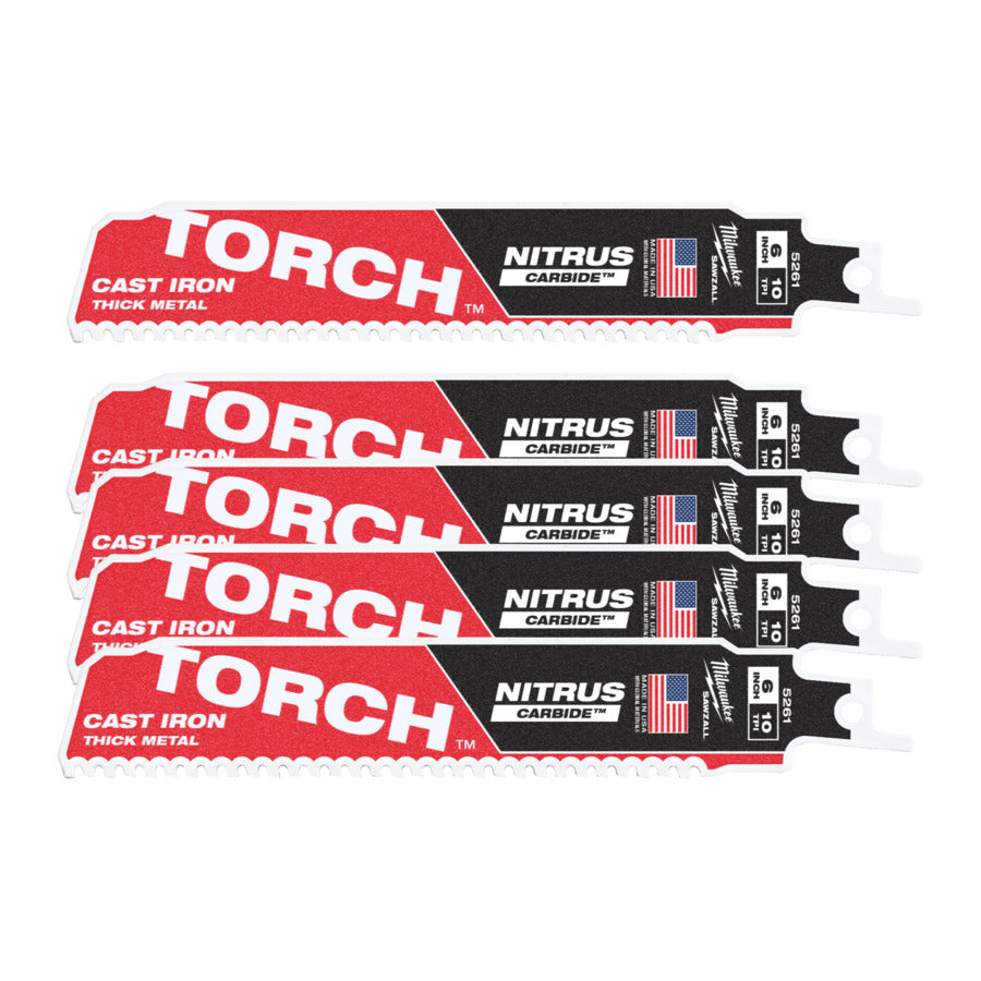 Milwaukee 48006551 5 Pack Nitrus Carbide Sawzall Blade - 150mm x 10TPI