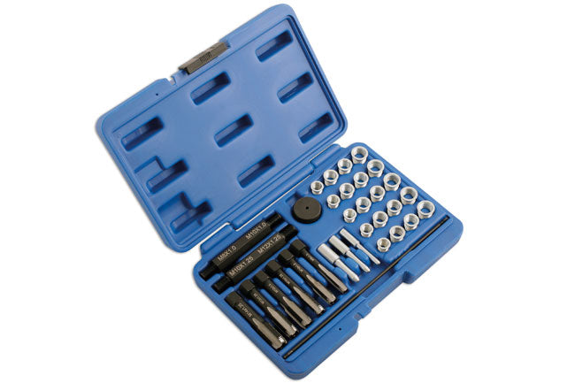 Laser 5206 Glow Plug Thread Repair Kit 33pc M8, M10 & M12