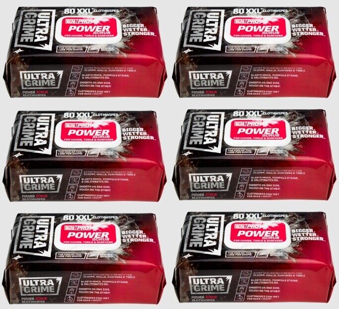 Uniwipe 5920 UltraGrime Pro Power Scrub Wipes - 480 Wipes - 6 Pack