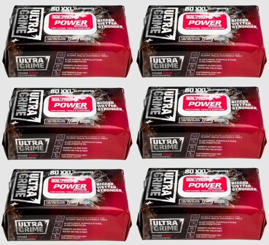 Uniwipe 5920 UltraGrime Pro Power Scrub Wipes - 480 Wipes - 6 Pack