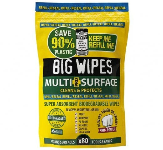 Big Wipes 2046 Multi Surface Refill Pouch - 80 Wipes