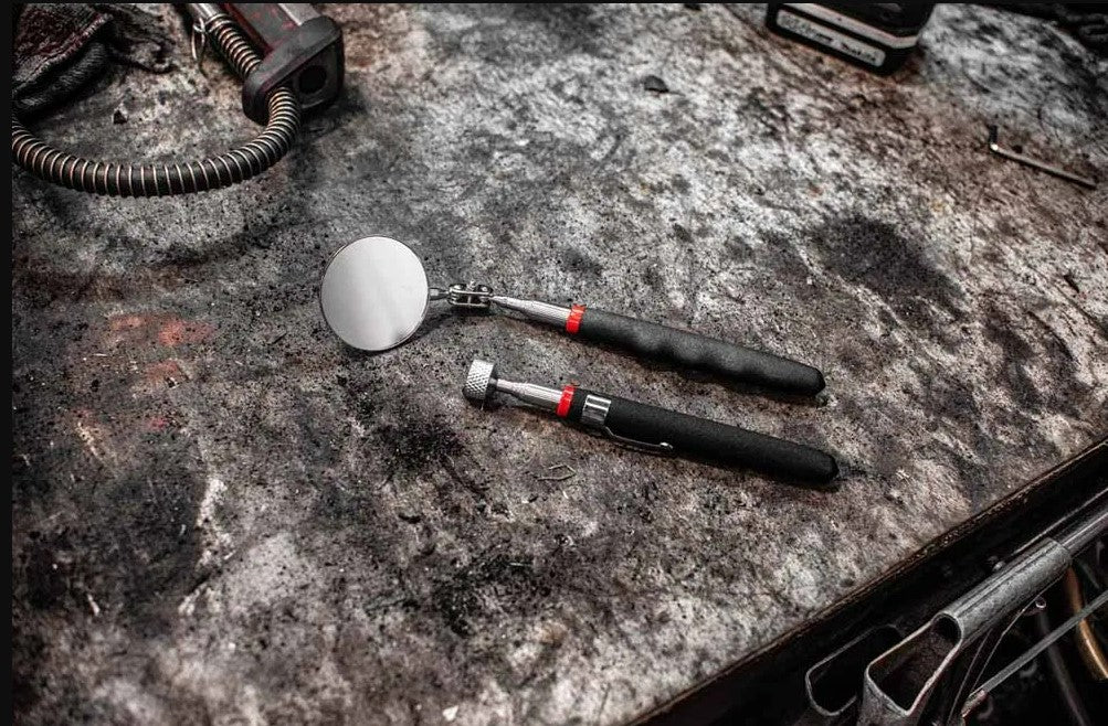 Powerhand SIN-300.0044 Telescopic Magnetic Pick Up Set & Mirror - 2 Piece