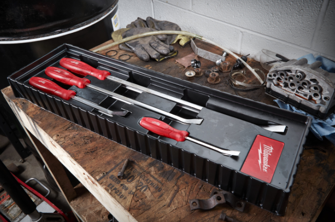 Milwaukee 48229214 Pry Bar Set With Storage Tray - 4 Piece