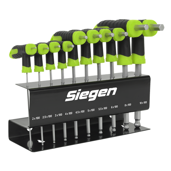 Sealey
Siegen T-Handle Ball-End Hex Key Set 10pc