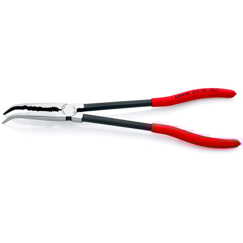 Knipex 28 81 280 Angled Long Reach Need Nose Pliers With Transverse Profiles - 280mm