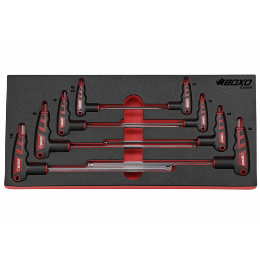 Boxo BX020-R Hex T Handle Set In EVA Foam - 8 Piece