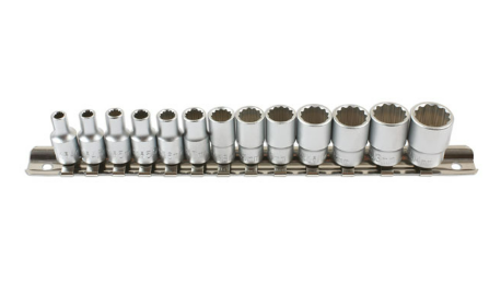 Laser 7590 1/4" Drive Bi-Hex Standard Socket Set - 13 Piece