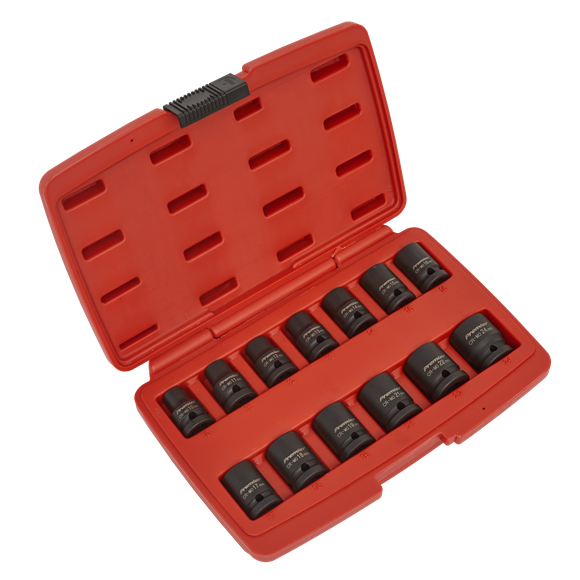Sealey
Premier Impact Socket Set 1/2"Sq Drive 12-point 13pc