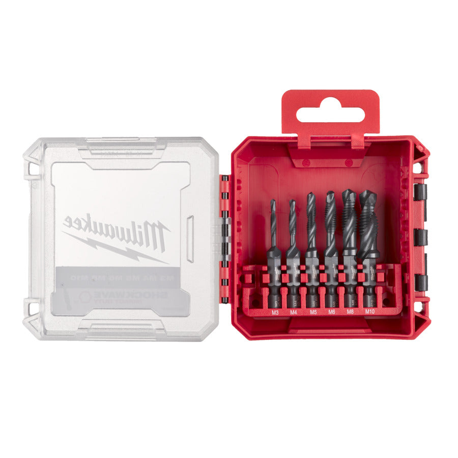 Milwaukee 4932498267 1/4" Hex HSS G Combi Drill Tap Set - 6 Piece