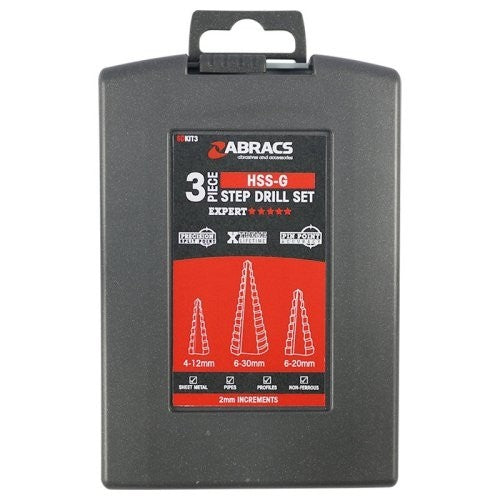 Abracs SDKIT3 HSS-G Step Drill Kit - 3 Piece