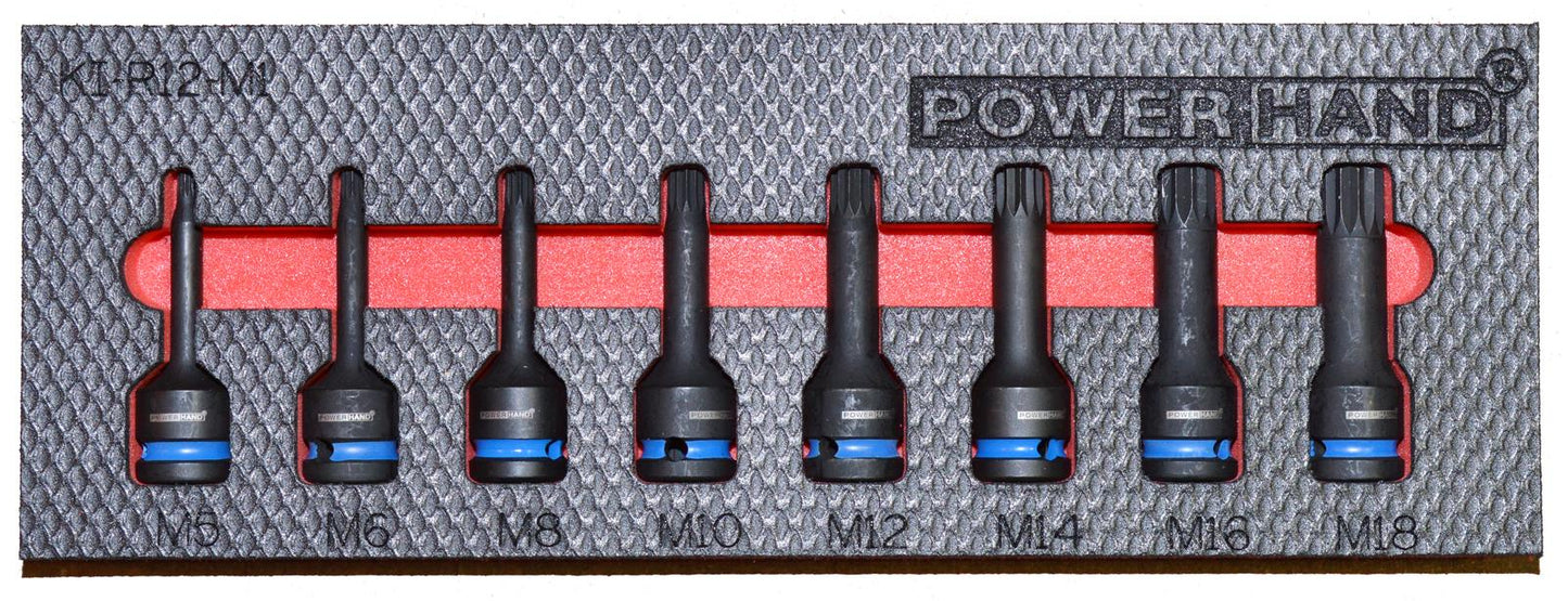 POWERHAND 1-2" Spline Impact Socket Set