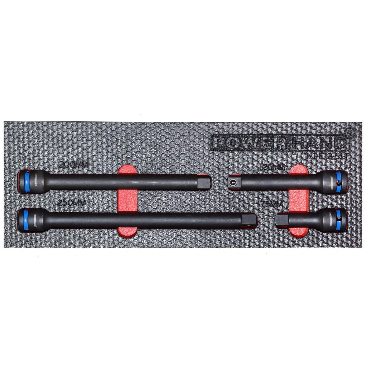 Powerhand KI-E12-S1 1/2" Drive Impact Extension Set In EVA Foam - 4 Piece