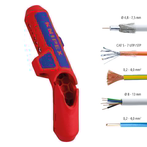 Knipex 16 95 01 SB ErgoStrip Universal Stripping Tool - Right Handed