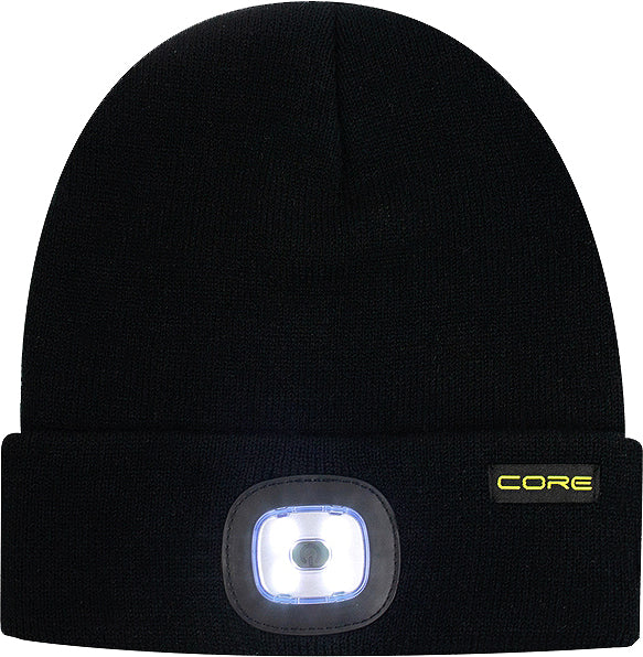 Core CT-CLB50-B Core Rechargeable Beanie Hat - Black