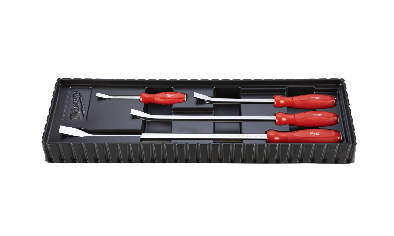Milwaukee 48229214 Pry Bar Set With Storage Tray - 4 Piece