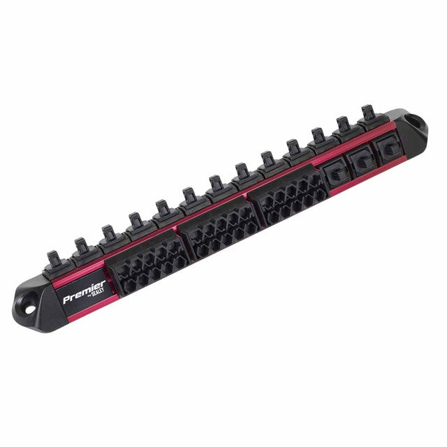 Sealey AK27096 Premier Socket & Bit Retaining Rail 1/4"Sq Drive 260mm
