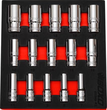 Boxo BX563-R2 3/8" Drive Semi Deep Socket Set 7mm-21mm 15pc