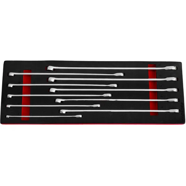Boxo 10 Pc XL 90T Double Ring Ratchet/Fixed Spanner Set