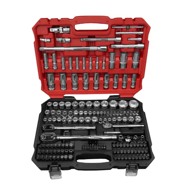 Boxo BXB024 171pcs 1/4"x3/8"x1/2"Dr. 6pt Socket Set-New Boxo Ratchet