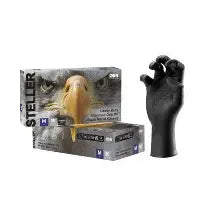 ORN Steller Black Heavy Duty Diamond Grip Gloves - Medium