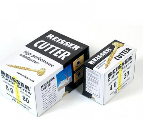 Reisser Cutter Pozi Yellow Wood Screw 3.5 x 20 mm - Craft Pack - Box of 200 - 8200S220350204