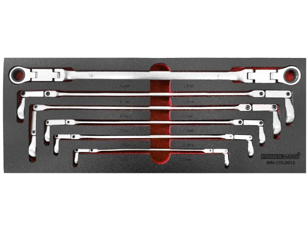 Powerhand SIN-170.0012 6pc XL Flexible Ratchet Wrench Set