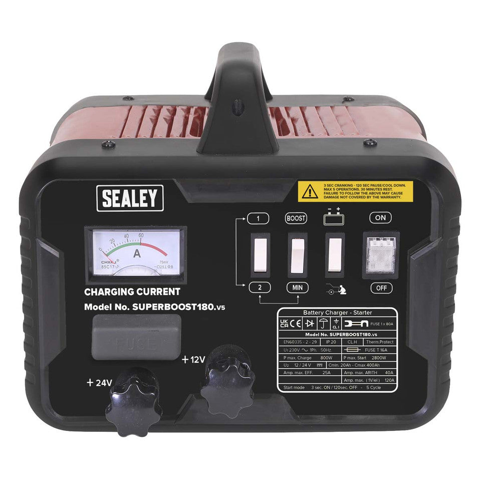 Sealey SUPERBOOST180.V5 Starter/Charger 180/40A 12/24v - 230v