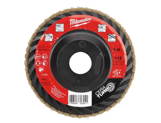 Milwaukee Cera Turbo Flap Disc SLC 50 / 115mm G40 1pc (4932472228)