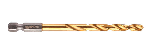 Milwaukee 48894764 Shockwave HSS-Tin Metal Drill Bit 5.5mm - 1 Piece